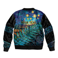 Matariki Te Tau Hou Maori Bomber Jacket New Zealand Silver Fern Night Starry Sky