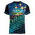 Matariki Te Tau Hou Maori Women V-Neck T-Shirt New Zealand Silver Fern Night Starry Sky