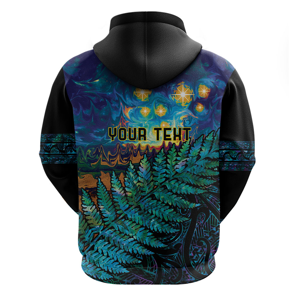 Matariki Te Tau Hou Maori Zip Hoodie New Zealand Silver Fern Night Starry Sky