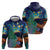 Personalised New Zealand Matariki Art Star Hoodie Koru Fern Night Starry Sky