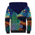 Personalised New Zealand Matariki Art Star Sherpa Hoodie Koru Fern Night Starry Sky