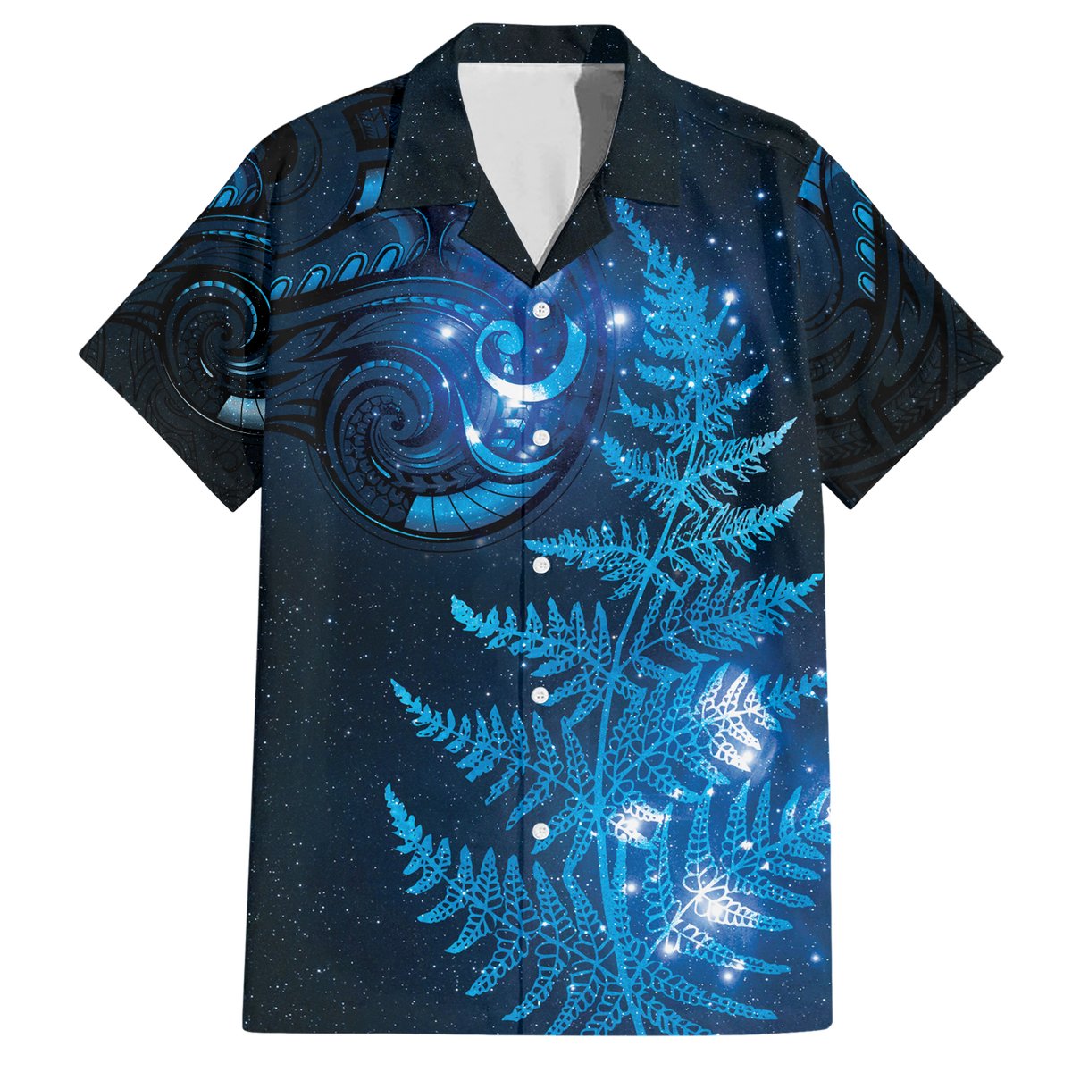 New Zealand Matariki Hawaiian Shirt Blue Milky Way Stars Night Sky LT9 Blue - Polynesian Pride