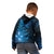 New Zealand Matariki Kid Hoodie Blue Milky Way Stars Night Sky