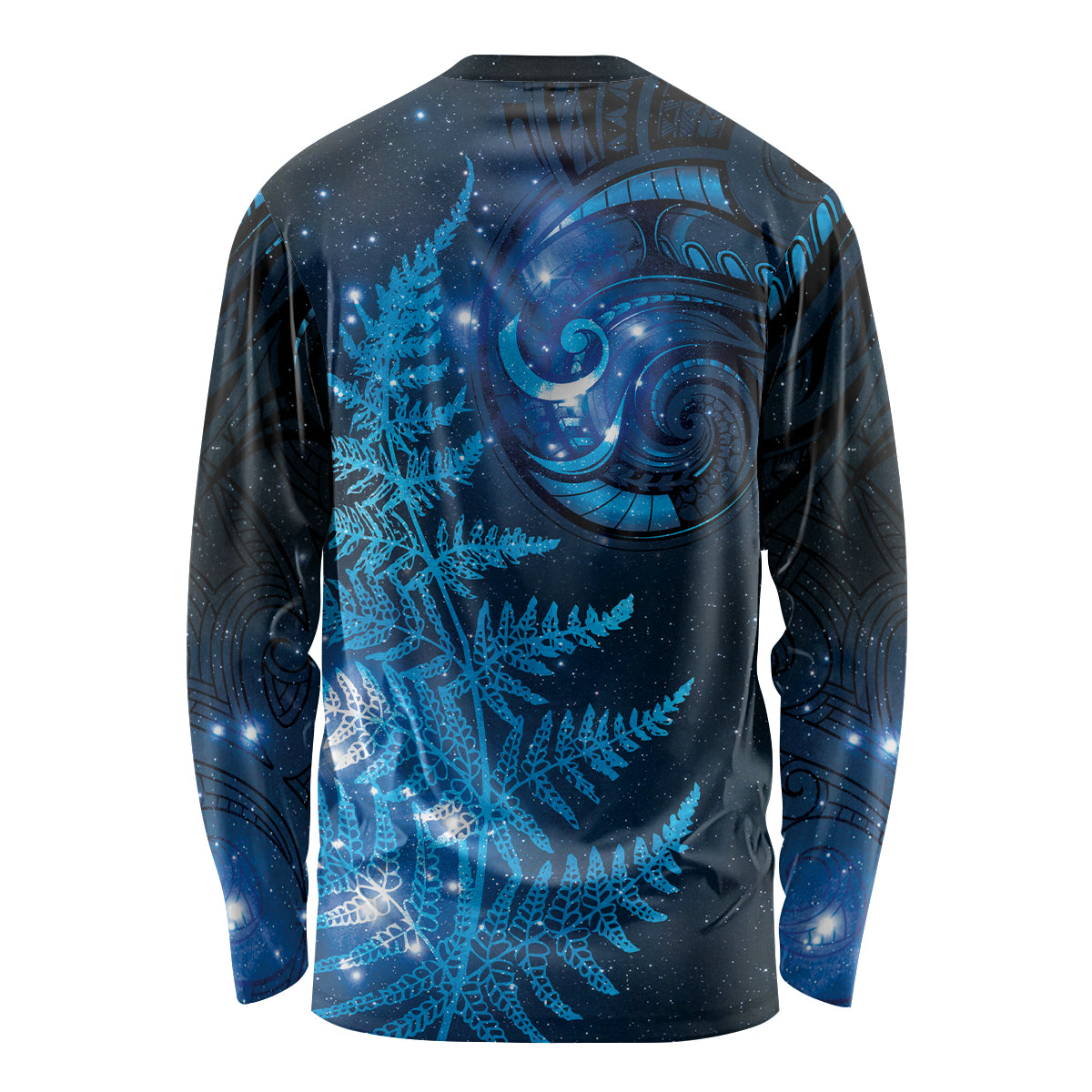 New Zealand Matariki Long Sleeve Shirt Blue Milky Way Stars Night Sky LT9 - Polynesian Pride