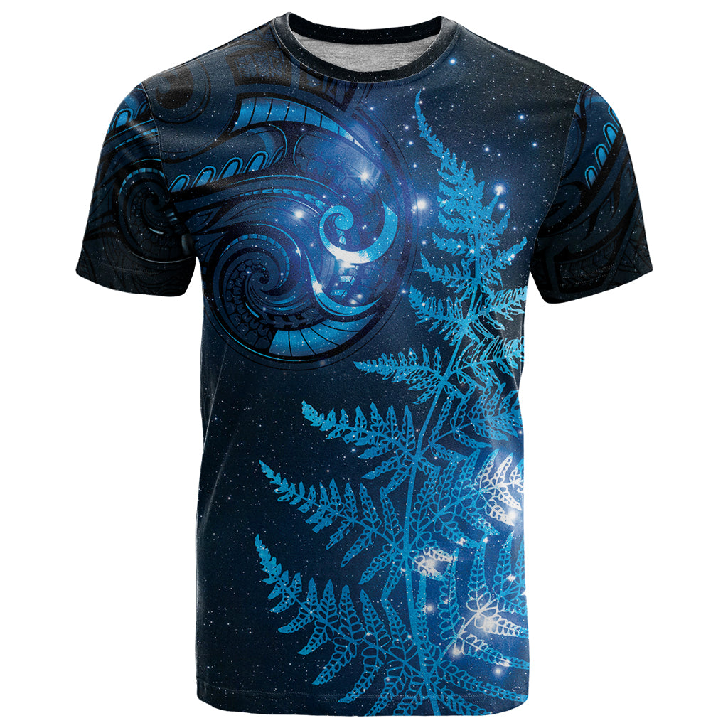 New Zealand Matariki T Shirt Blue Milky Way Stars Night Sky LT9 Blue - Polynesian Pride