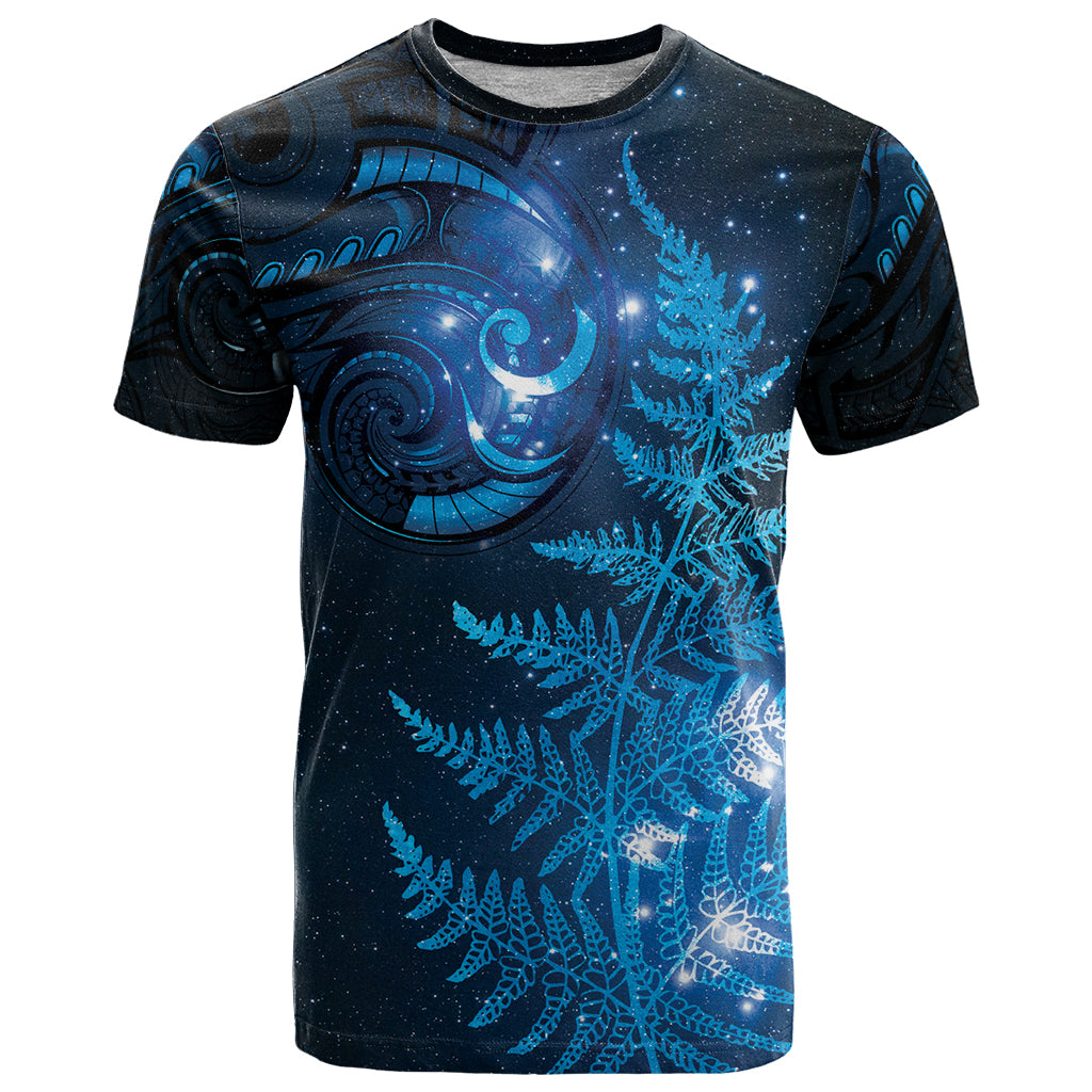 New Zealand Matariki T Shirt Blue Milky Way Stars Night Sky