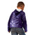 New Zealand Matariki Kid Hoodie Purple Milky Way Stars Night Sky