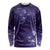 New Zealand Matariki Long Sleeve Shirt Purple Milky Way Stars Night Sky