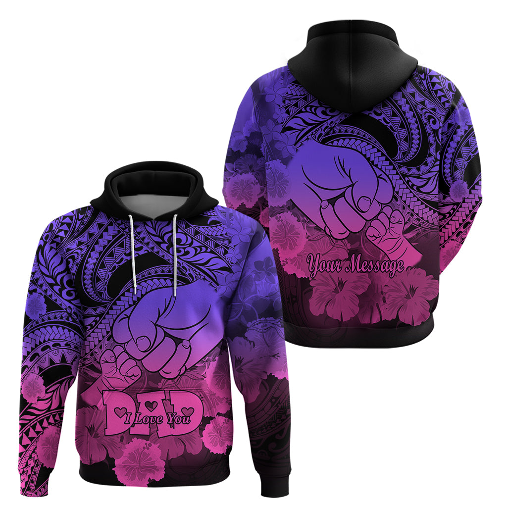 Custom Polynesian Pride Happy Father Day Hoodie I Love You Dad Polynesian Tribal Gradient 2 LT9 - Polynesian Pride