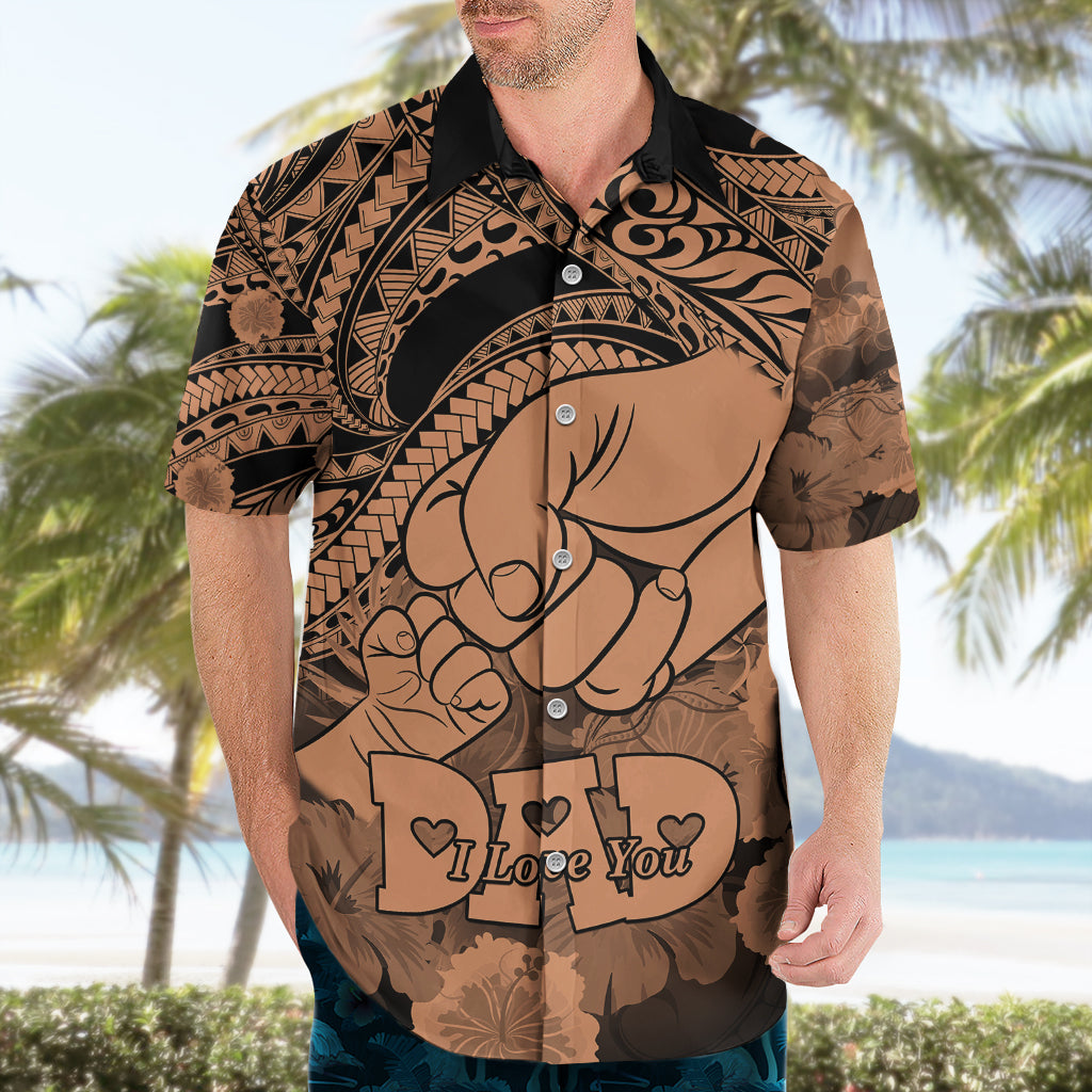 Polynesian Pride Happy Father Day Hawaiian Shirt I Love You Dad - Polynesian Tribal Nude LT9 - Polynesian Pride