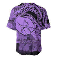 Polynesian Pride Happy Father Day Baseball Jersey I Love You Dad - Polynesian Tribal Purple LT9 - Polynesian Pride