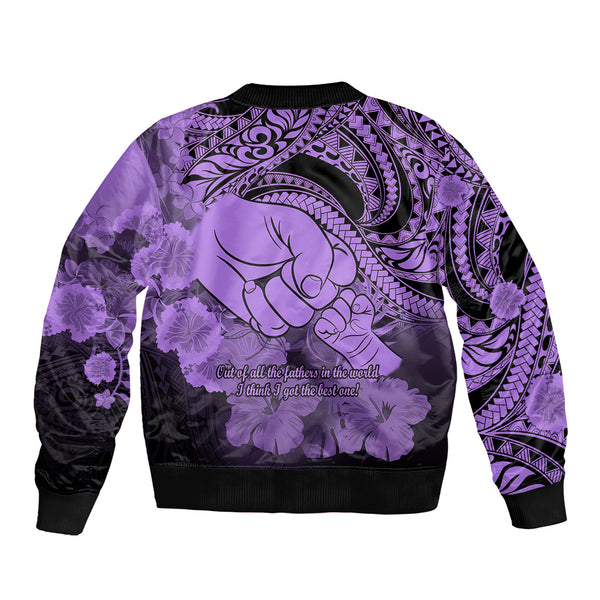 Polynesian Pride Happy Father Day Bomber Jacket I Love You Dad ...