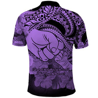 Polynesian Pride Happy Father Day Polo Shirt I Love You Dad Polynesian Tribal Purple LT9 - Polynesian Pride