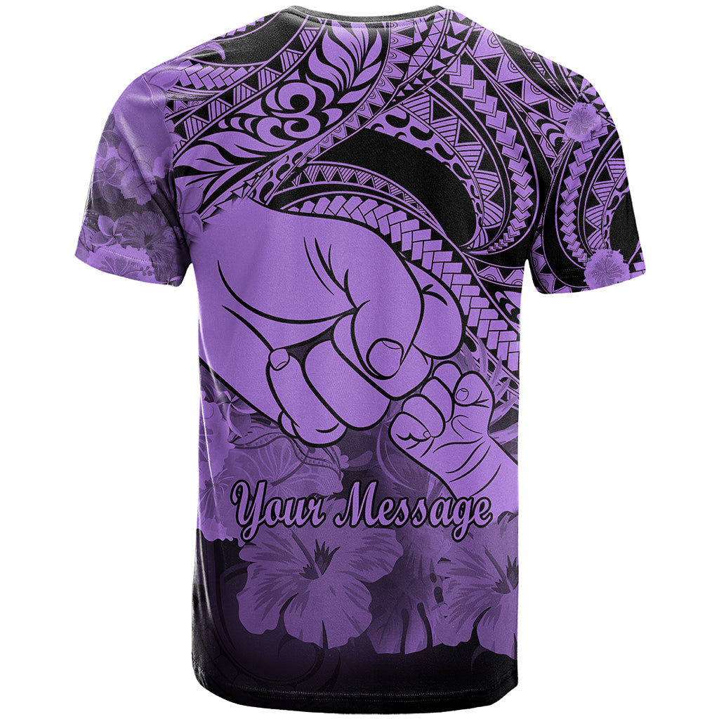Custom Polynesian Pride Happy Father Day T Shirt I Love You Dad Polynesian Tribal Purple LT9 - Polynesian Pride