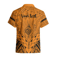 Personalised Polynesian Father's Day Gift For Dad Hawaiian Shirt Super Father In The World - Gold Polynesian Pattern LT9 - Polynesian Pride