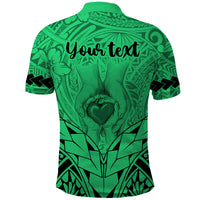 Custom Polynesian Fathers Day Gift For Dad Polo Shirt Super Father In The World Green Polynesian Pattern LT9 - Polynesian Pride