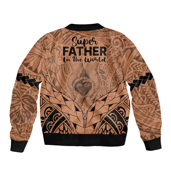 Personalised Father's Day Tonga Baseball Jacket Polynesian Dad & Kid LT7