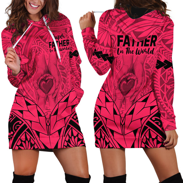 Custom Polynesian Pride Happy Father Day Hoodie I Love You Dad Polynesian Tribal Black LT9 main image 1