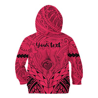 Personalised Polynesian Father's Day Gift For Dad Kid Hoodie Super Father In The World - Pink Polynesian Pattern LT9 - Polynesian Pride
