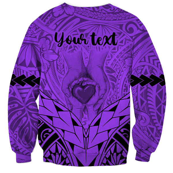 Polynesian Pride Happy Father Day Sweatshirt I Love You Dad - Polynesian Tribal Aqua LT9 main image 0