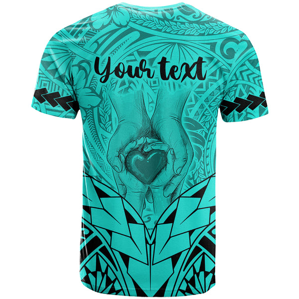 Polynesian Father's Day Gift For Dad Long Sleeve Shirt Super Father In The World - Turquoise Polynesian Pattern LT9