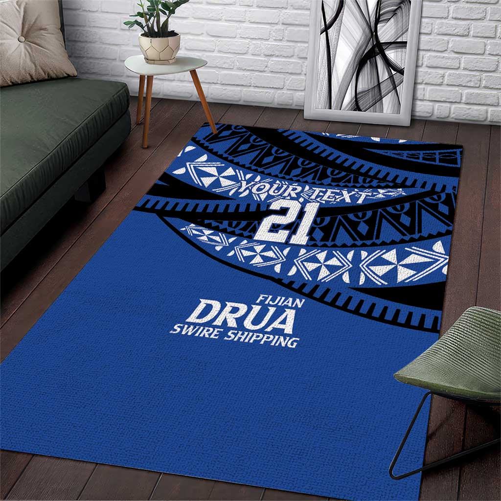 Fiji Rugby Pacific Custom Area Rug Pasifika Tapa Pattern