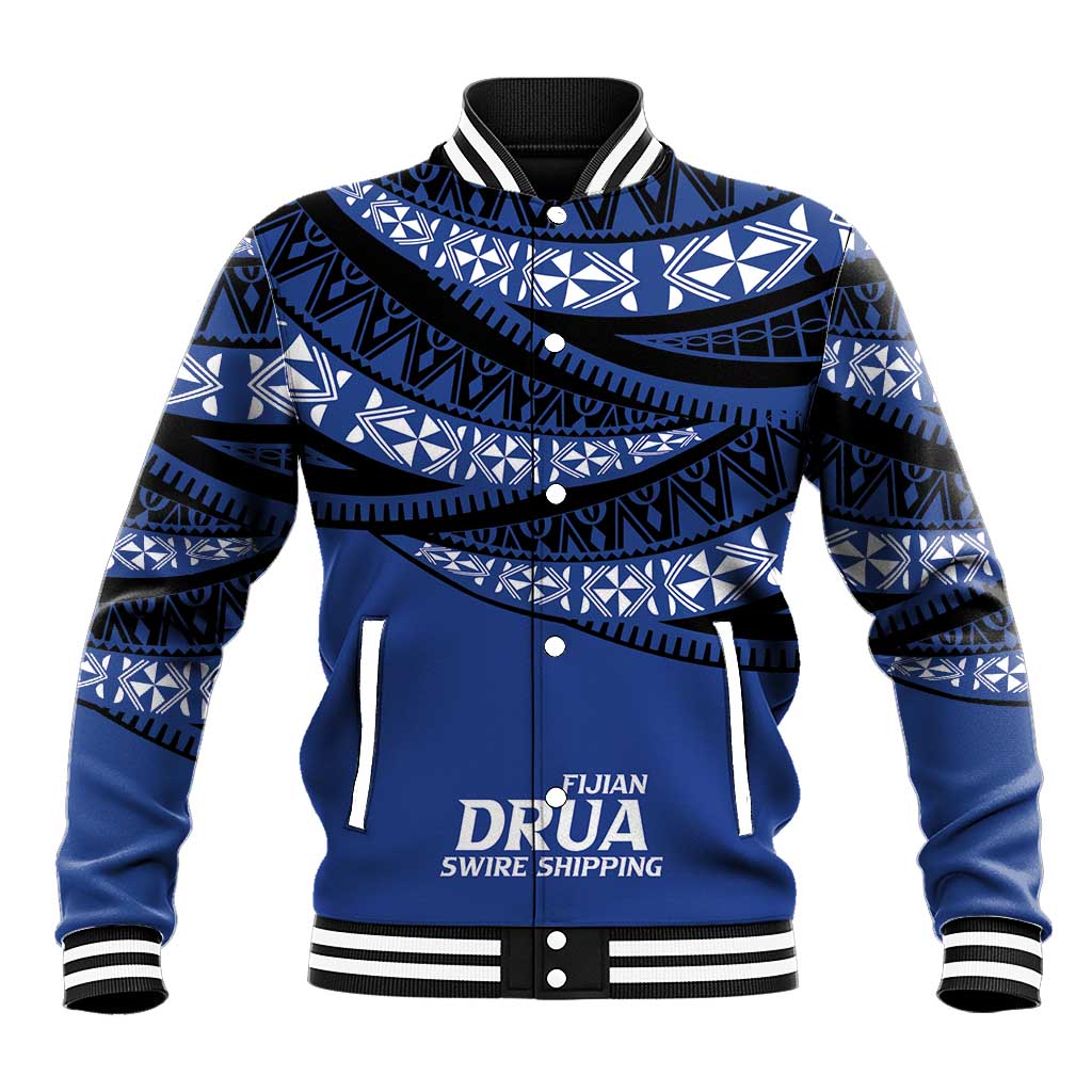 Fiji Rugby Pacific Custom Baseball Jacket Pasifika Tapa Pattern