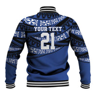 Fiji Rugby Pacific Custom Baseball Jacket Pasifika Tapa Pattern