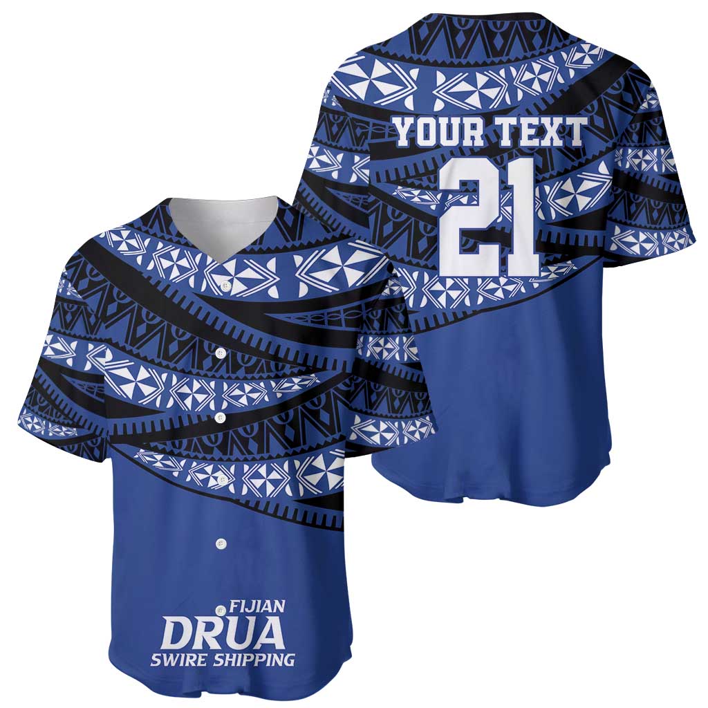 Fiji Rugby Pacific Custom Baseball Jersey Pasifika Tapa Pattern