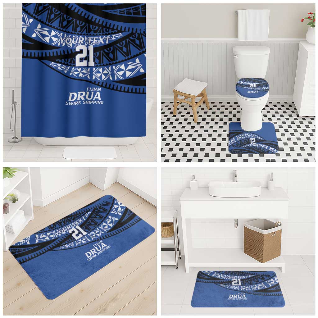 Fiji Rugby Pacific Custom Bathroom Set Pasifika Tapa Pattern - Polynesian Pride