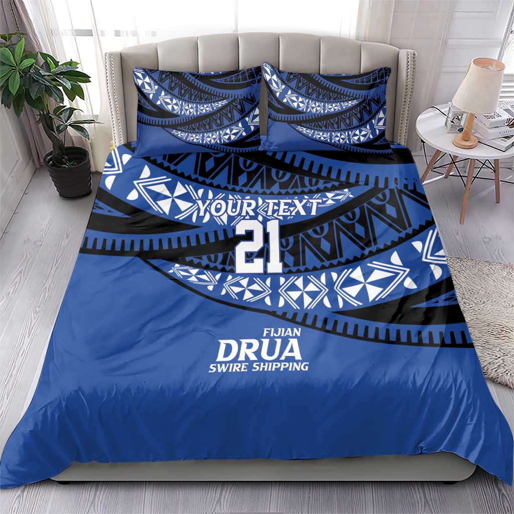 Fiji Rugby Pacific Custom Bedding Set Pasifika Tapa Pattern
