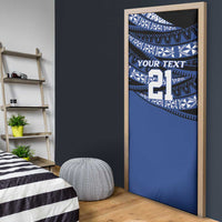 Fiji Rugby Pacific Custom Door Cover Pasifika Tapa Pattern - Polynesian Pride