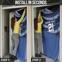 Fiji Rugby Pacific Custom Door Cover Pasifika Tapa Pattern - Polynesian Pride