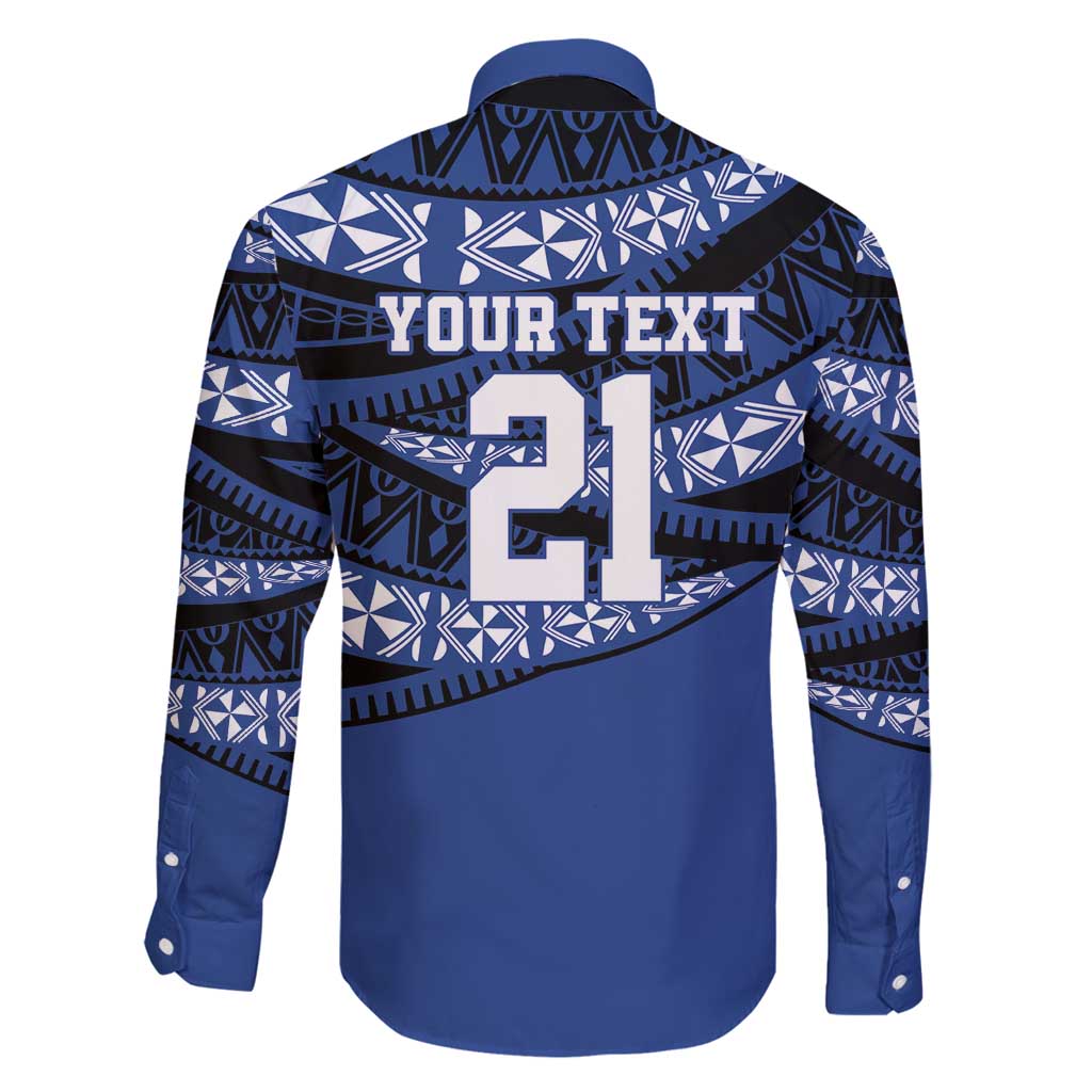 Fiji Rugby Pacific Custom Family Matching Long Sleeve Bodycon Dress and Hawaiian Shirt Pasifika Tapa Pattern