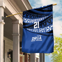 Fiji Rugby Pacific Custom Garden Flag Pasifika Tapa Pattern