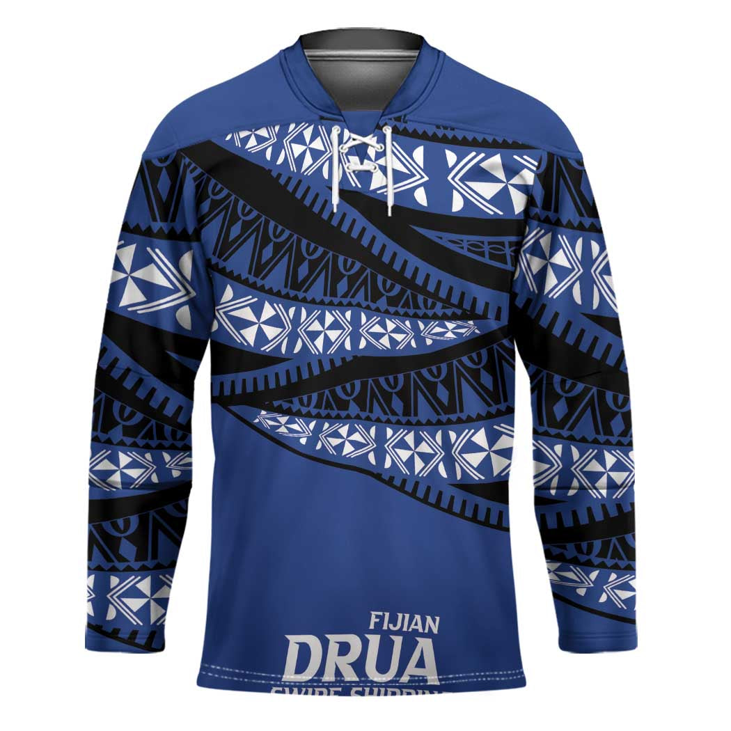 Fiji Rugby Pacific Custom Hockey Jersey Pasifika Tapa Pattern - Polynesian Pride