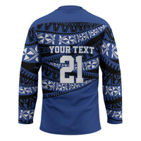 Fiji Rugby Pacific Custom Hockey Jersey Pasifika Tapa Pattern - Polynesian Pride