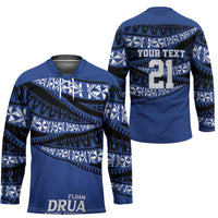 Fiji Rugby Pacific Custom Hockey Jersey Pasifika Tapa Pattern - Polynesian Pride