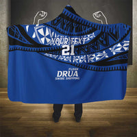 Fiji Rugby Pacific Custom Hooded Blanket Pasifika Tapa Pattern