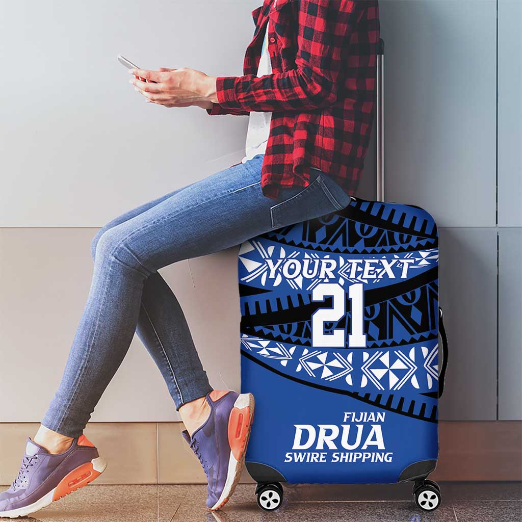 Fiji Rugby Pacific Custom Luggage Cover Pasifika Tapa Pattern
