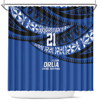 Fiji Rugby Pacific Custom Shower Curtain Pasifika Tapa Pattern