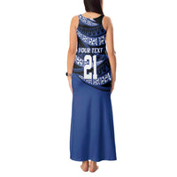 Fiji Rugby Pacific Custom Tank Maxi Dress Pasifika Tapa Pattern LT9 - Polynesian Pride