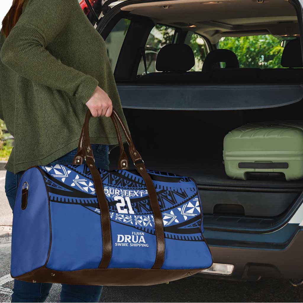 Fiji Rugby Pacific Custom Travel Bag Pasifika Tapa Pattern - Polynesian Pride