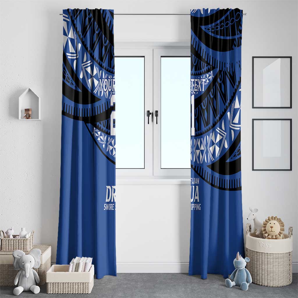 Fiji Rugby Pacific Custom Window Curtain Pasifika Tapa Pattern
