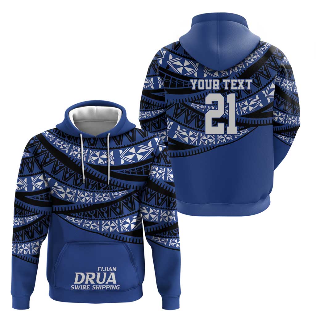 Fiji Rugby Pacific Custom Zip Hoodie Pasifika Tapa Pattern