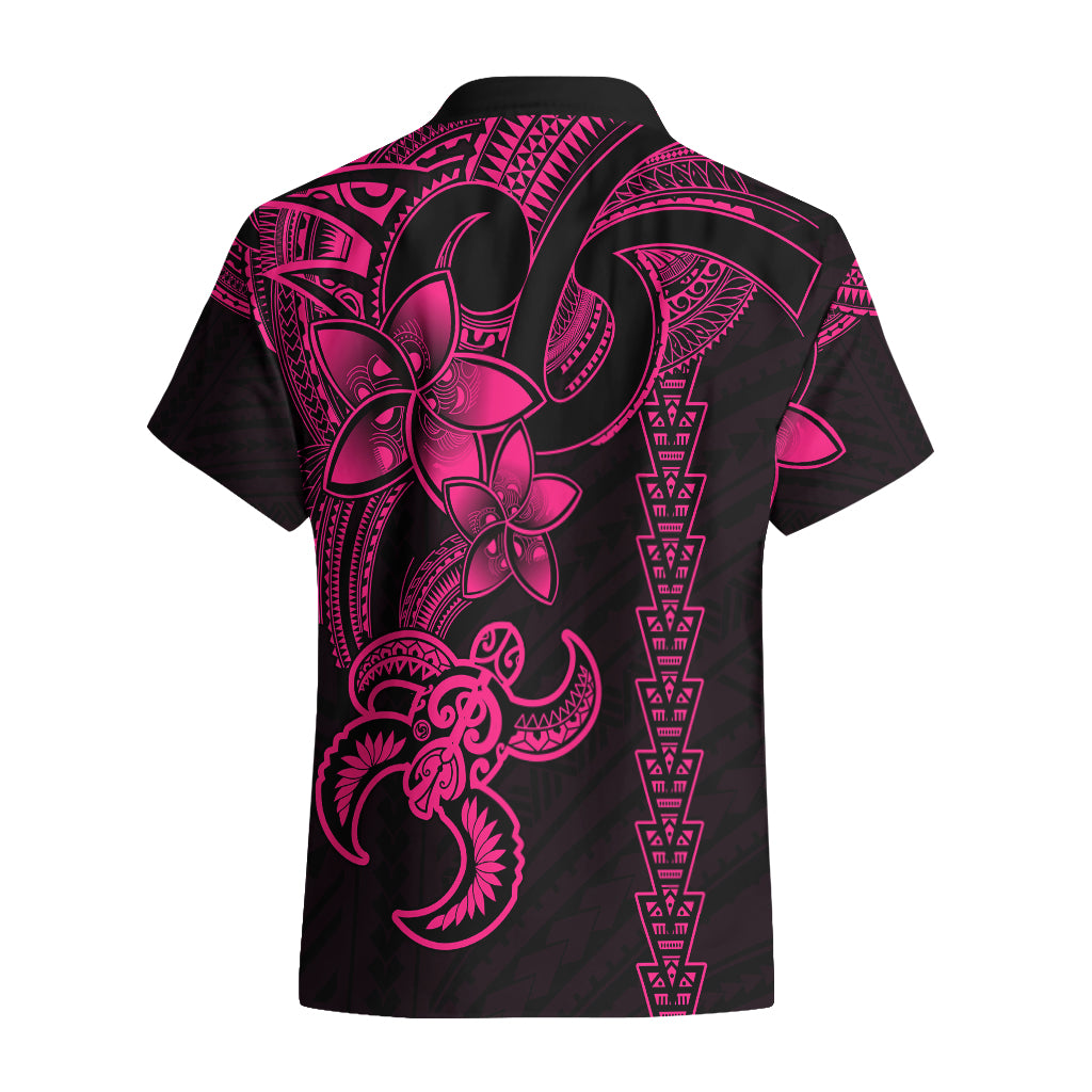 Hawaiian Tribal Hawaiian Shirt Polynesian Kakau Turtle - Pink LT9 - Polynesian Pride