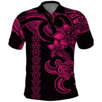 Hawaiian Tribal Polo Shirt Polynesian Kakau Turtle Pink LT9 Pink - Polynesian Pride