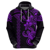 Hawaiian Tribal Hoodie Polynesian Kakau Turtle Purple LT9 - Polynesian Pride