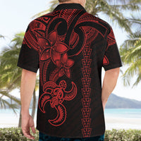 Hawaiian Tribal Hawaiian Shirt Polynesian Kakau Turtle - Red LT9 - Polynesian Pride