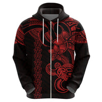 Hawaiian Tribal Hoodie Polynesian Kakau Turtle Red LT9 - Polynesian Pride